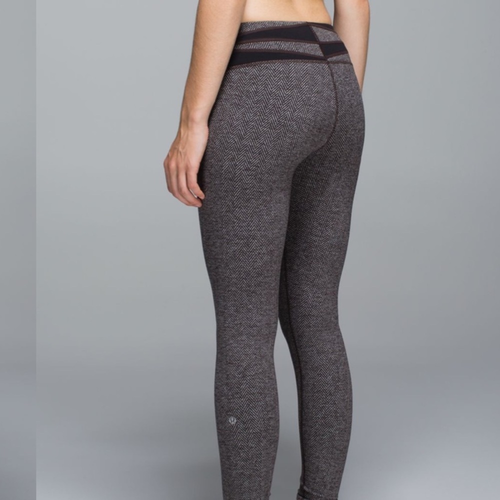 🍋 like NEW Lululemon Wunder Under Pant - Giant herringbone size 4
